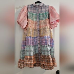 Queen of Sparkles Plaid Sequin Dress